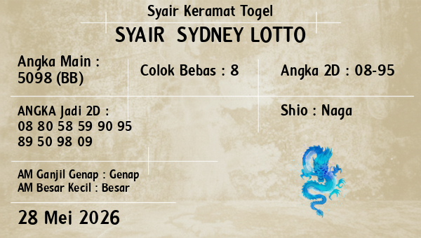 Prediksi Sydney Lotto