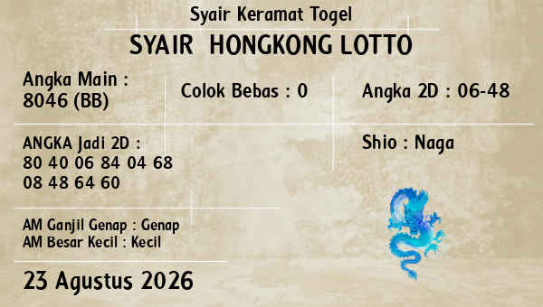 Prediksi Hongkong Lotto