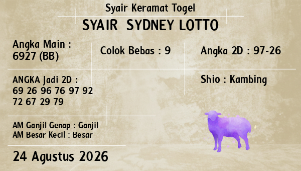 Prediksi Sydney Lotto