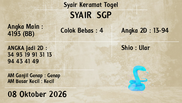Prediksi SGP