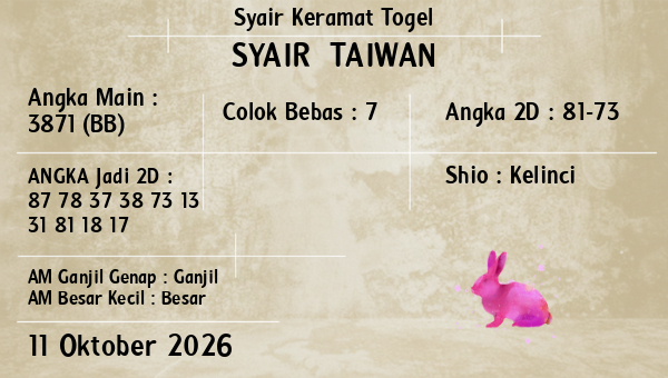 Prediksi Taiwan